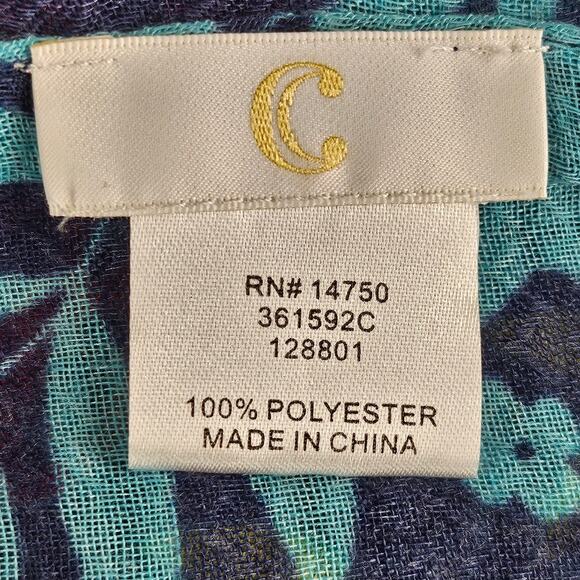 CORAL WOMEN’S FLORAL INFINITY LOOP SCARF 100% POLYESTER - Picture 5 of 6